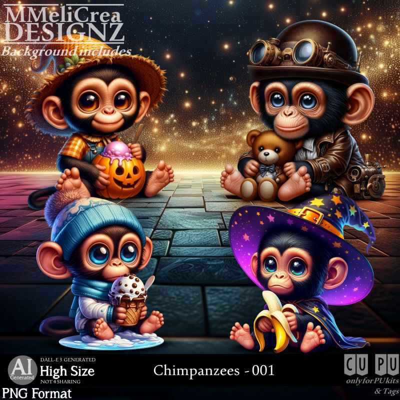 (image for) AI - Chimpanzees - CU001 (CU4PU/PNG)